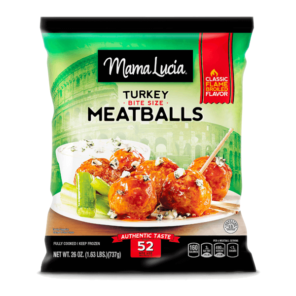 Mama Lucia Turkey Meatballs Bite Sized Rosina Food Products