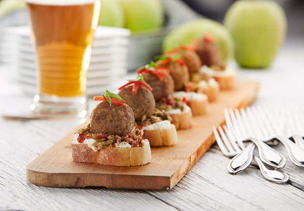 Rosina Traditional Premium Italian Beef Meatball Olive Tapenade Crostini